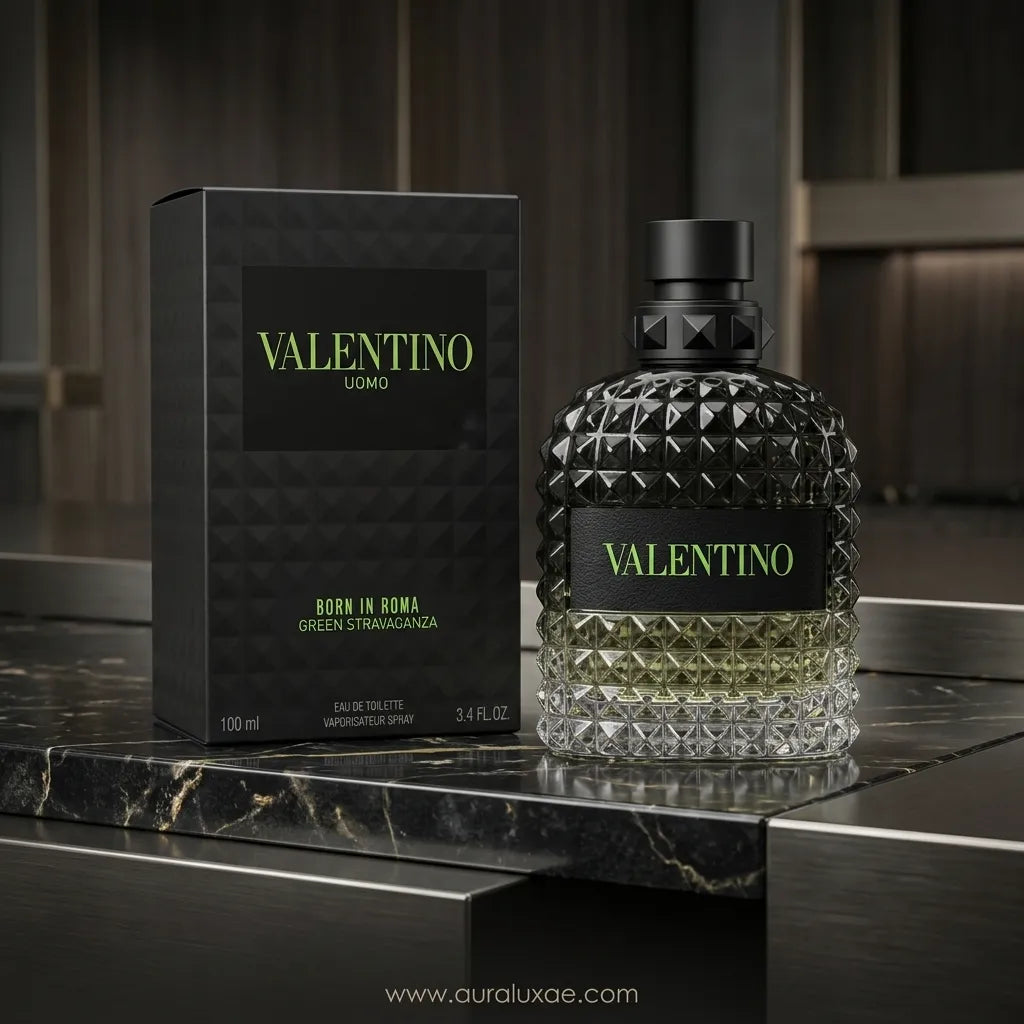 Valentino Uomo Born In Roma Green Stravaganza Eau De Toilette (100ml / 3.4 FL. OZ.) UAE woody fragrance for men