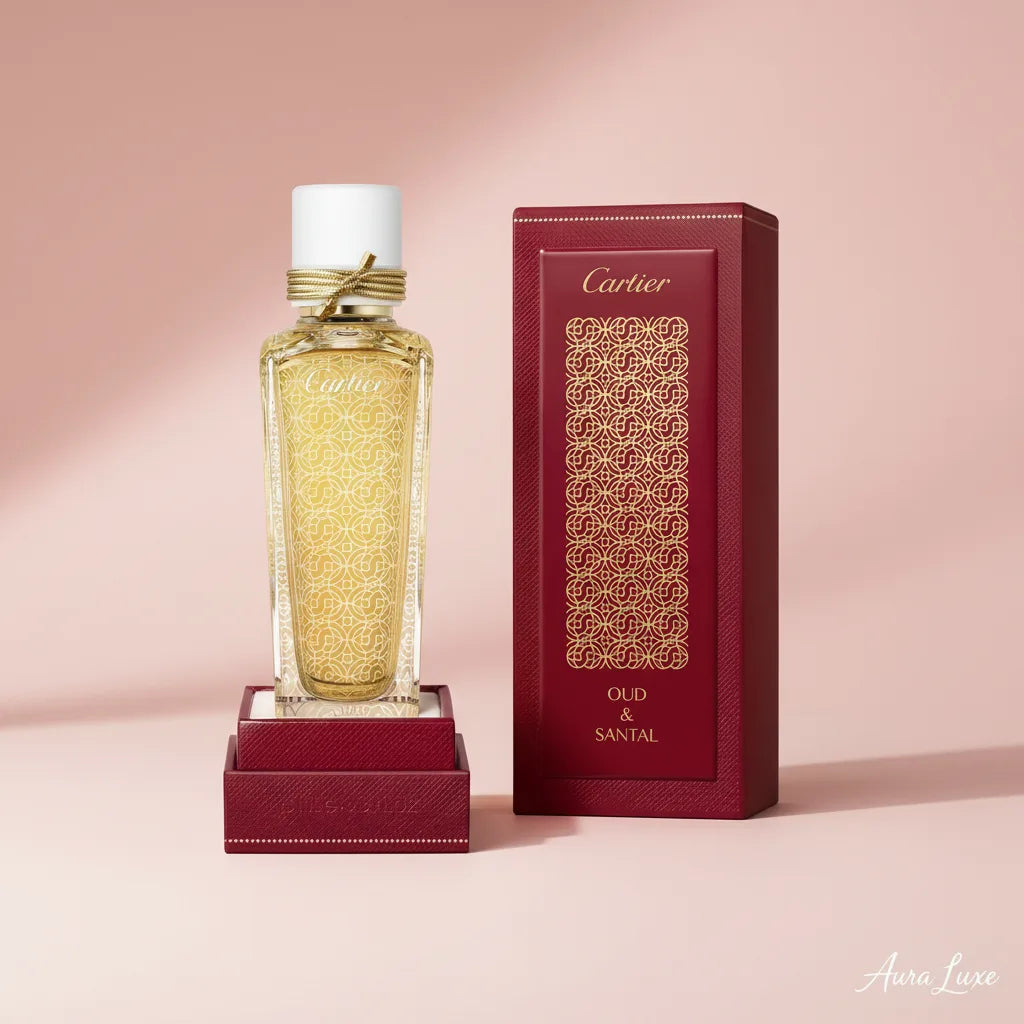 Cartier Oud & Santal Les Heures Voyageuses 75ml woody amber parfum by Aura Luxe