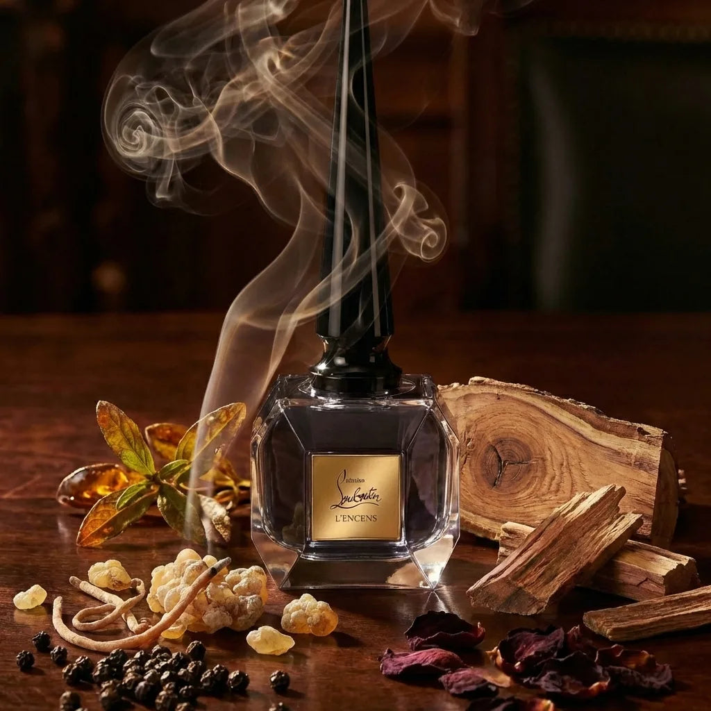 Christian Louboutin Fétiche L'Encens 80ml incense woody Eau de Parfum fragrance notes by Aura Luxe