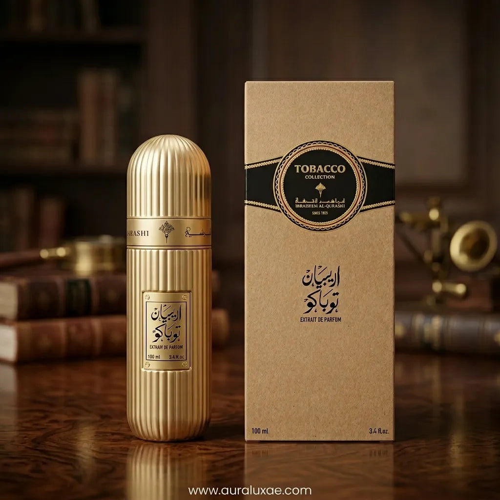 Ibraheem Al Qurashi Spanish Tobacco EDP 100ml – Arabic Calligraphy Gift Box UAE