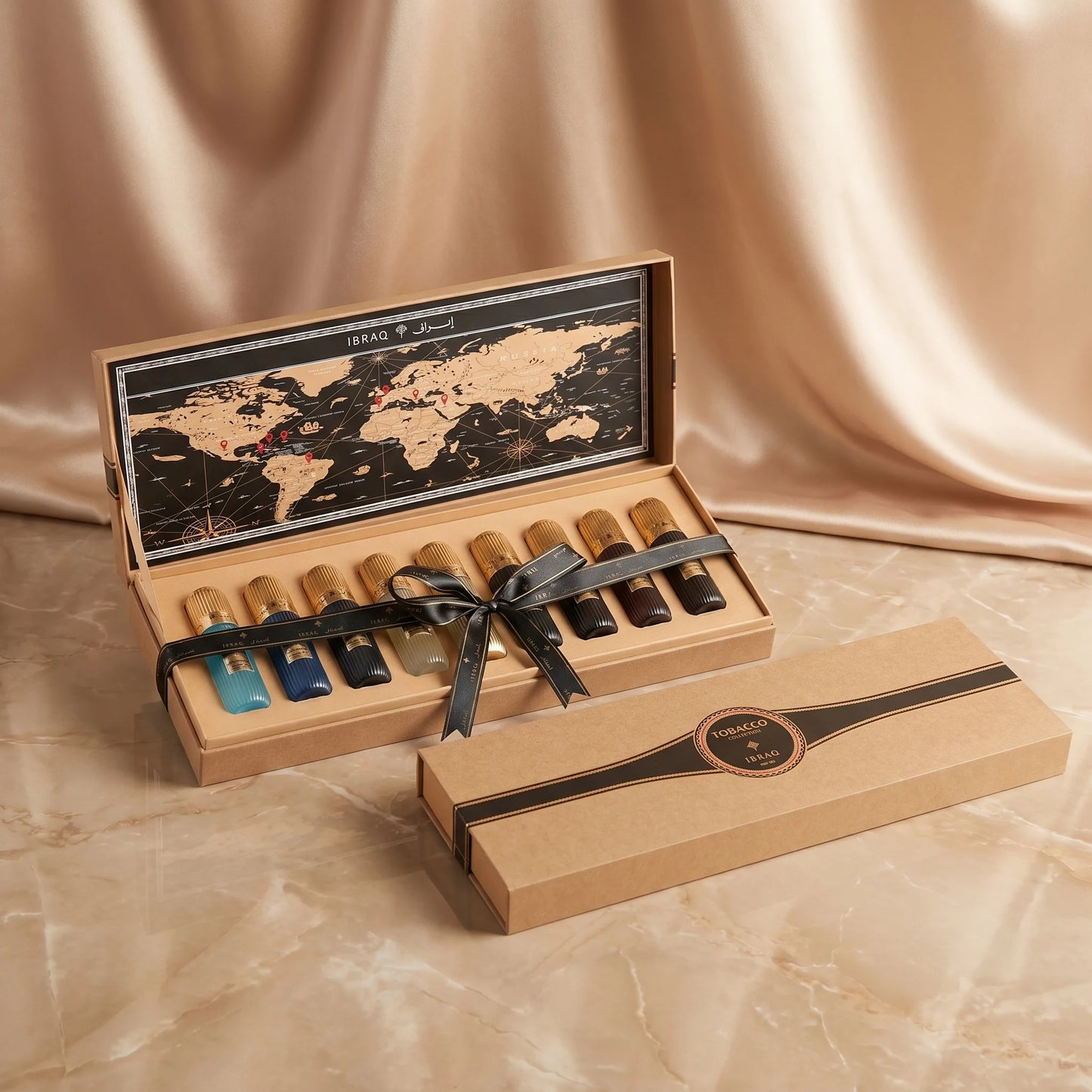 IBRAQ Tobacco Collection Discovery Set 9x20ml Dubai, abu dhabi, sharjah, al ain luxury travel perfume set for men and women