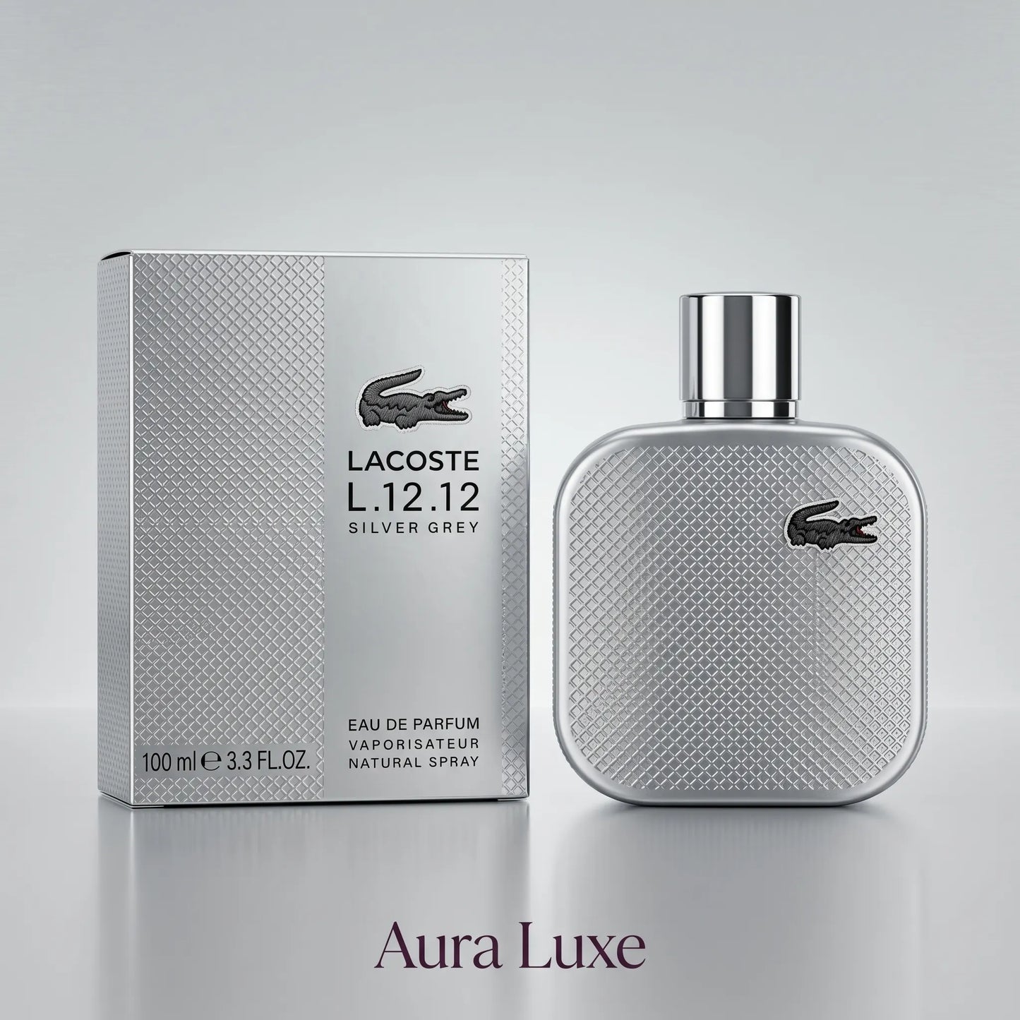 Lacoste L.12.12 Silver Grey Eau de Parfum 100ml UAE aromatic woody fougère fragrance for men