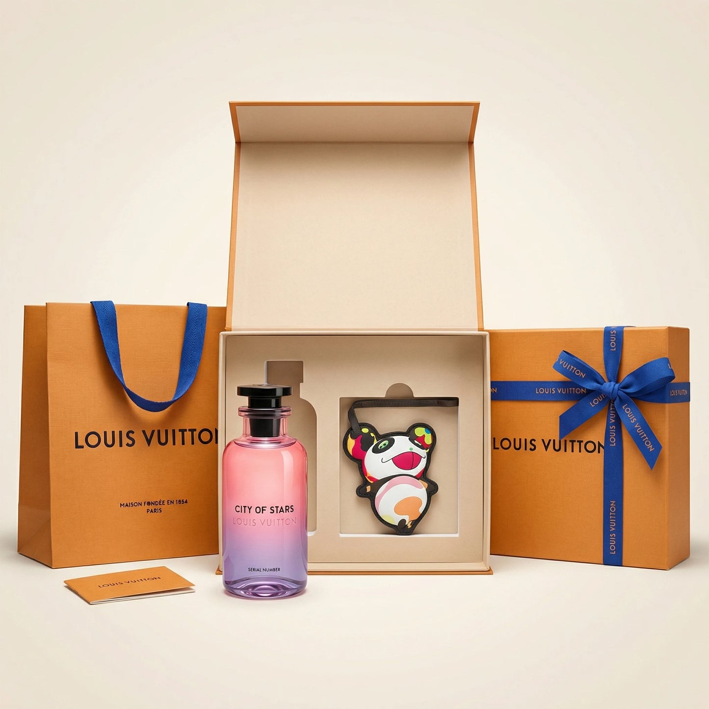 Louis Vuitton City of Stars 200ml Eau de Parfum gift set with Panda keychain at Aura Luxe