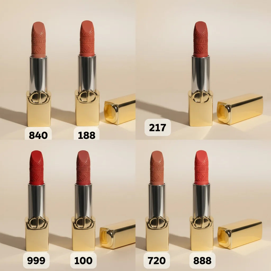 Dior Luxury Velvet Lipstick shade 8 shade collections
