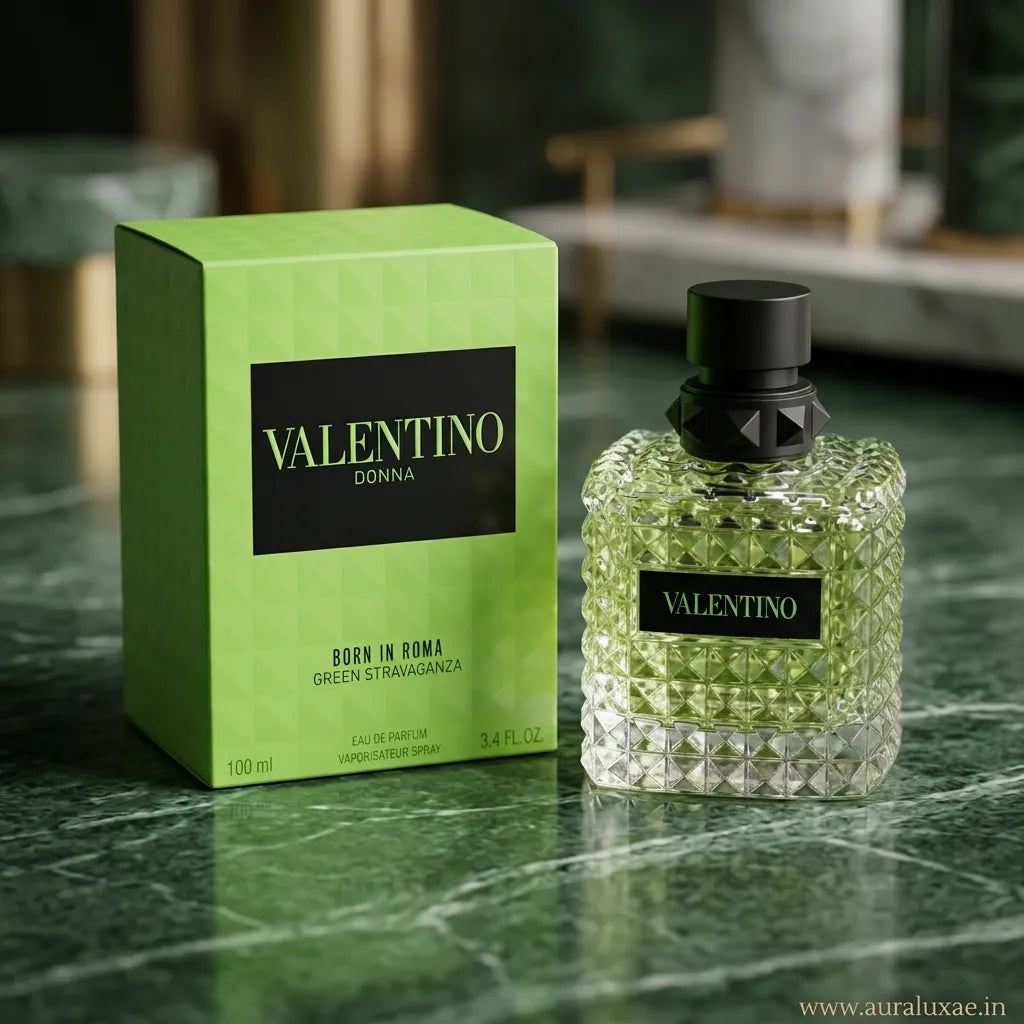 Valentino Born in Roma Green Stravaganza EDP 100ml Front View UAE