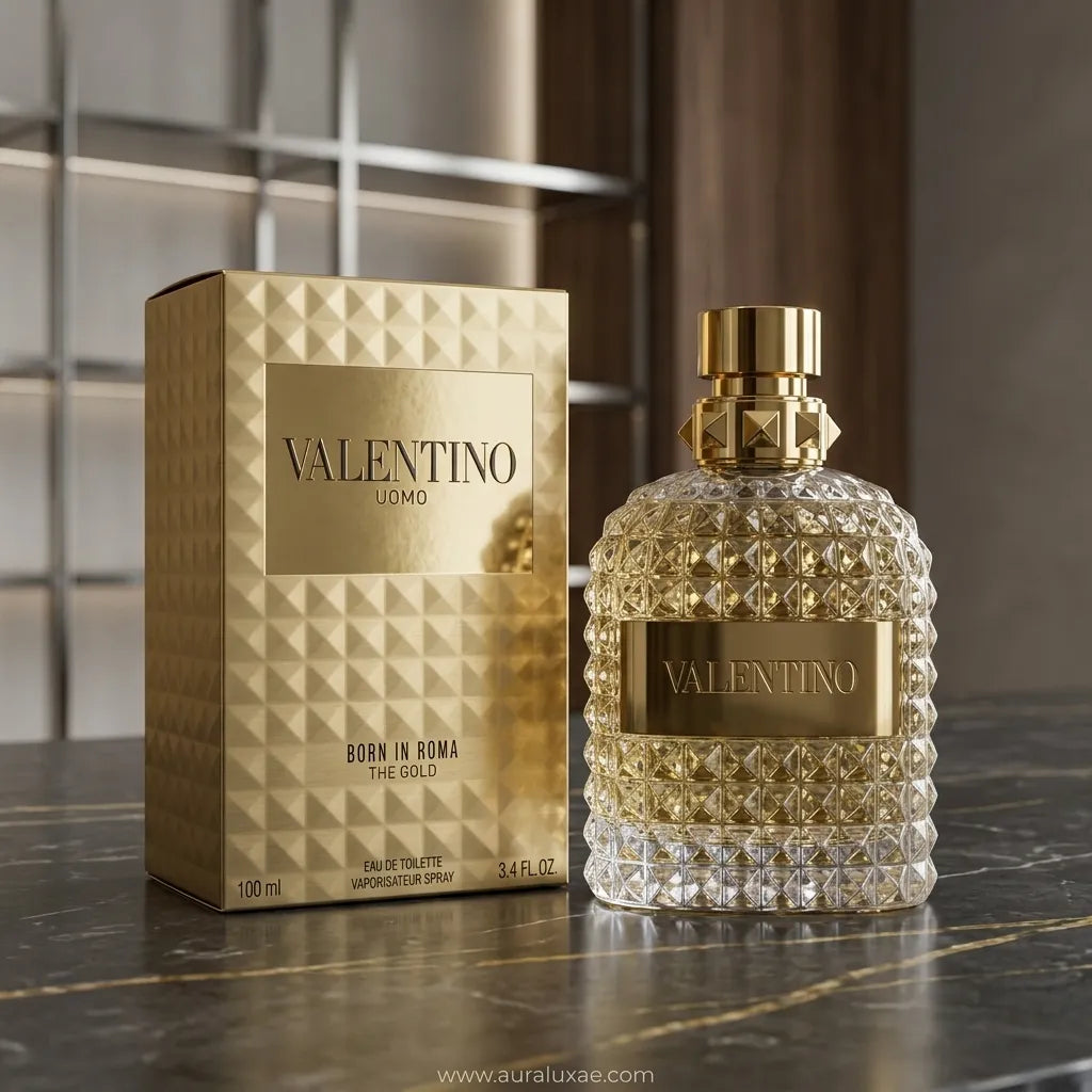 Valentino Born in Roma The Gold EDT 100ml Front View UAE