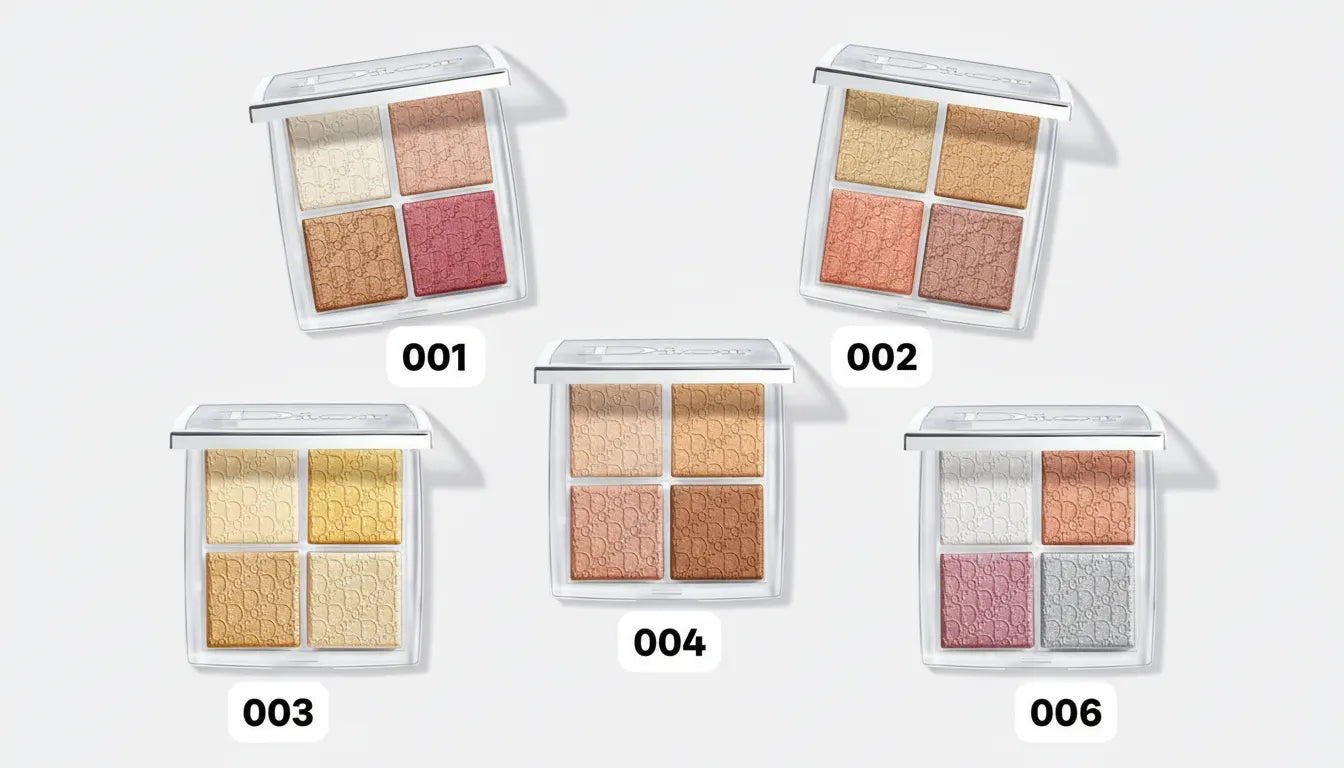 4-color glow highlighter palette shade all variant 
