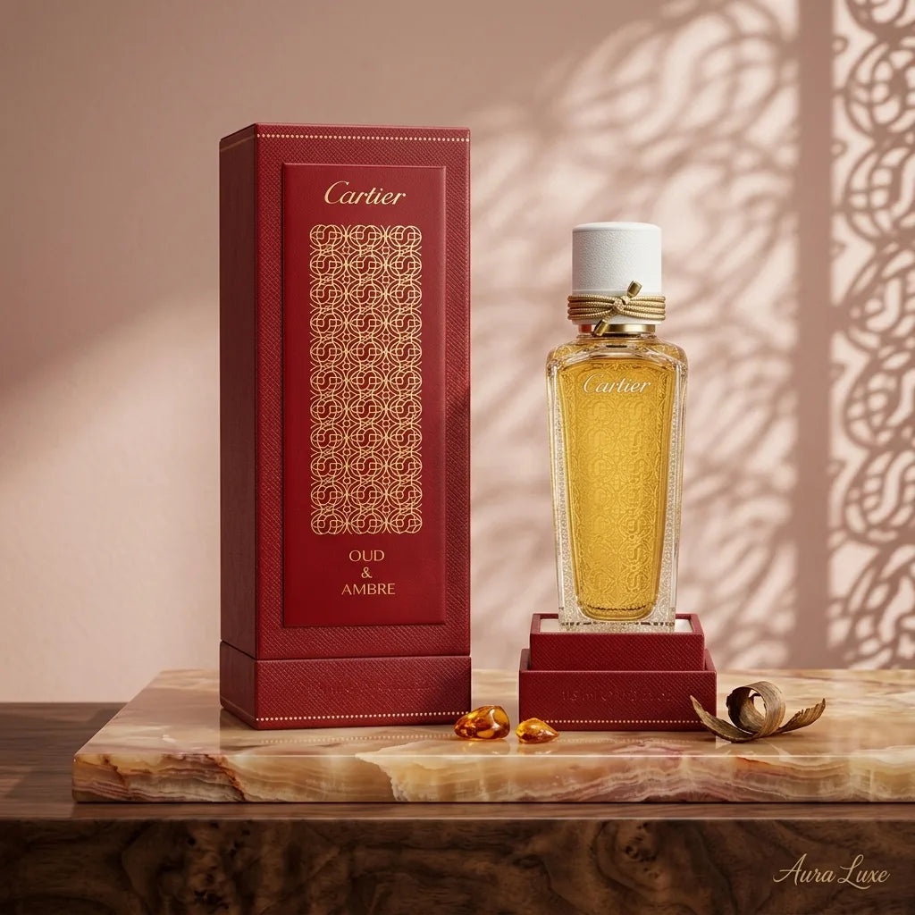 Cartier Oud & Ambre Les Heures Voyageuses 75ml woody oriental parfum by Aura Luxe