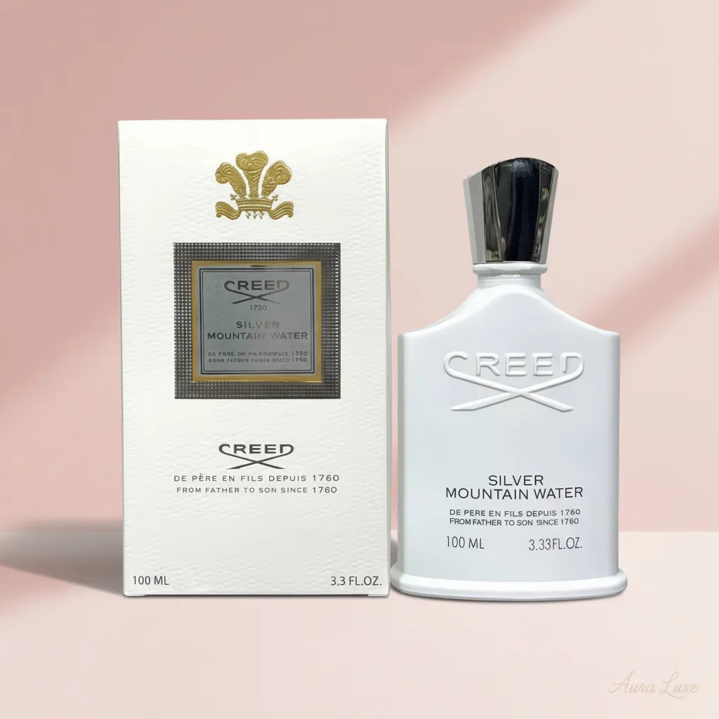 Creed Silver Mountain Water 100ml fresh aromatic unisex Eau de Parfum by Aura Luxe