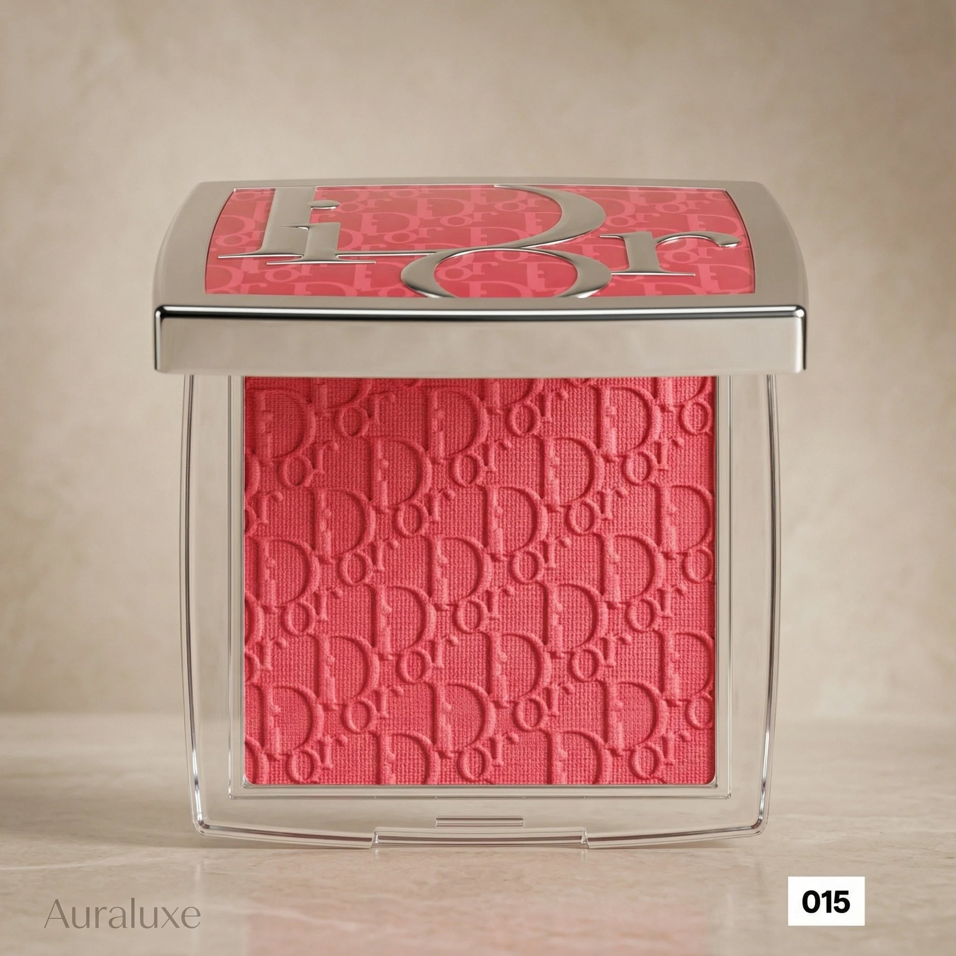 Dior Backstage Rosy Glow Blush shade 015 Cherry pink compact by Aura Luxe