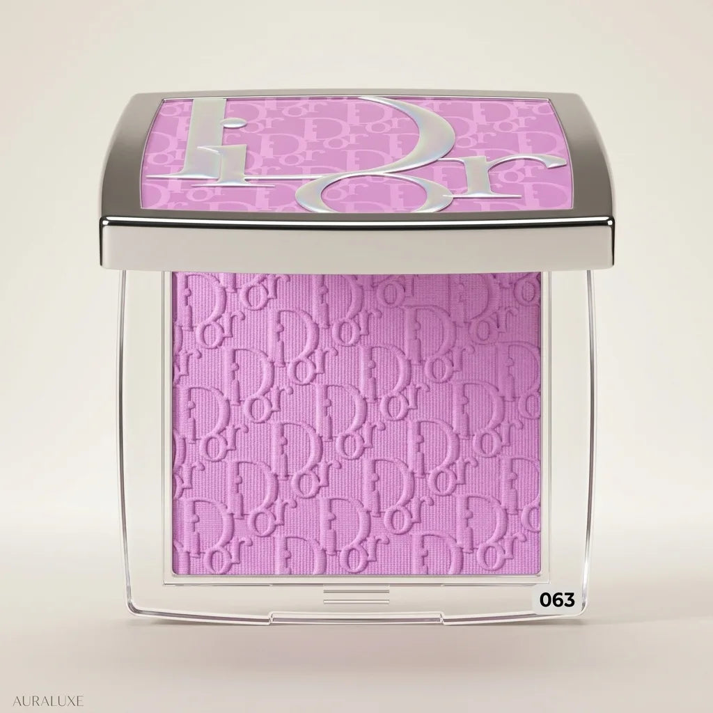 Dior Backstage Rosy Glow Blush shade 063 lilac pink compact by Aura Luxe