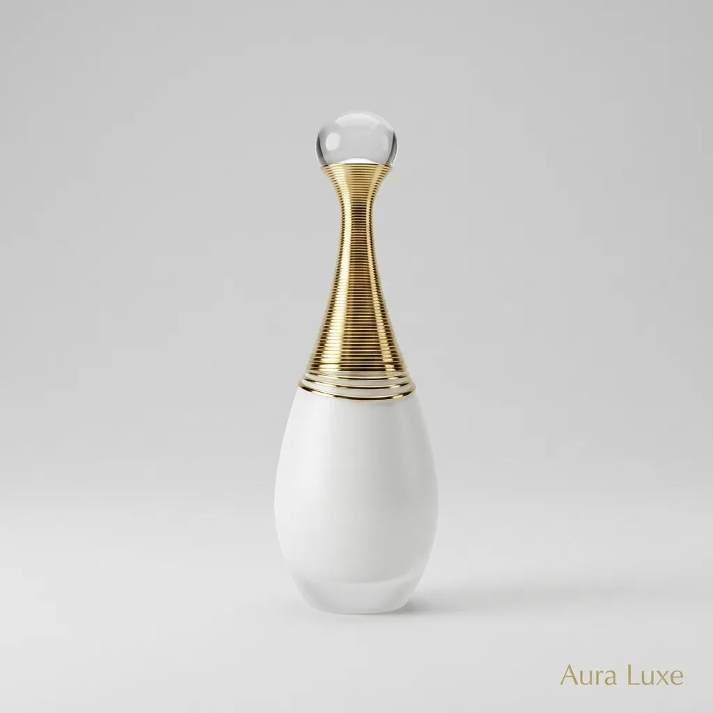 Dior J'adore Parfum d'Eau 100ml alcohol-free floral perfume for women closeup bottle by Aura Luxe