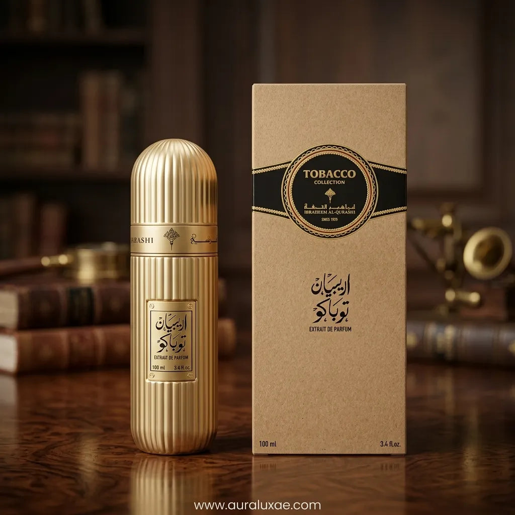 Ibraheem Al Qurashi Spanish Tobacco EDP 100ml – Aquatic Oriental Perfume Arabic Calligraphy UAE