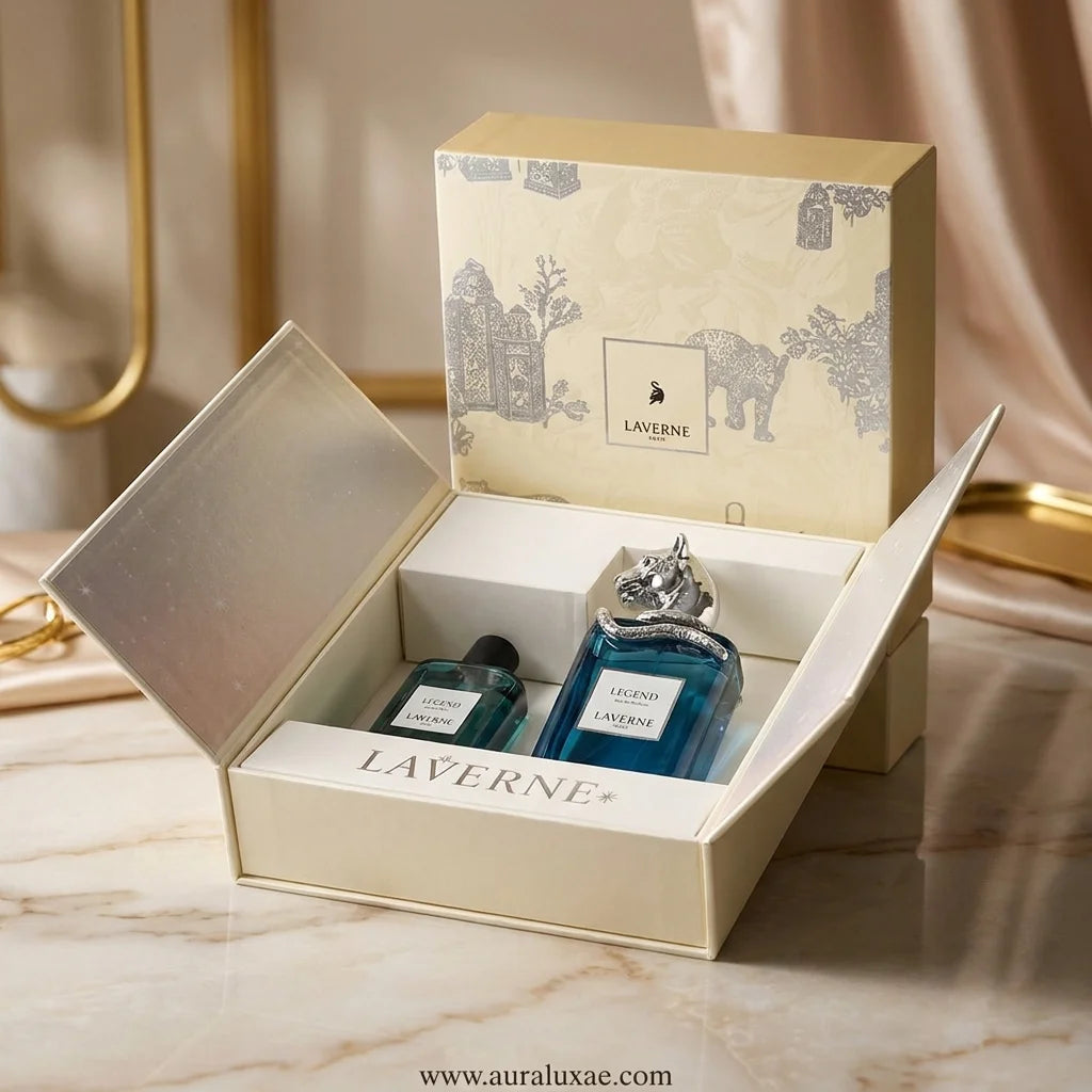 Laverne Legend Select Gift Set Eau de Parfum UAE 100ml Main Bottle + 15ml Pocket Spray Eau de Parfum Set fragrance for men