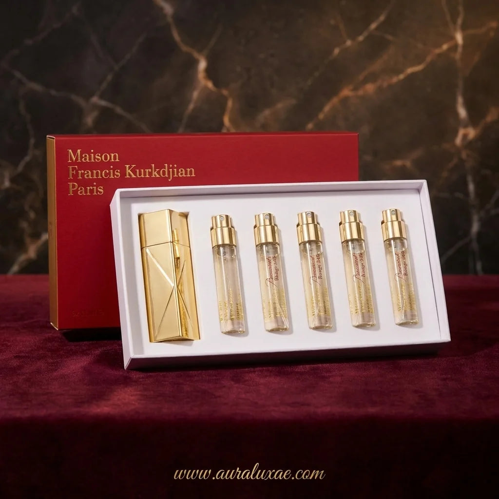 Maison Francis Kurkdjian Baccarat Rouge 540 Travel Discovery Set UAE 5 x 11ml Refills + Gold Travel Case (55ml) Eau de Parfum / Extrait de Parfum Set fragrance for men and women