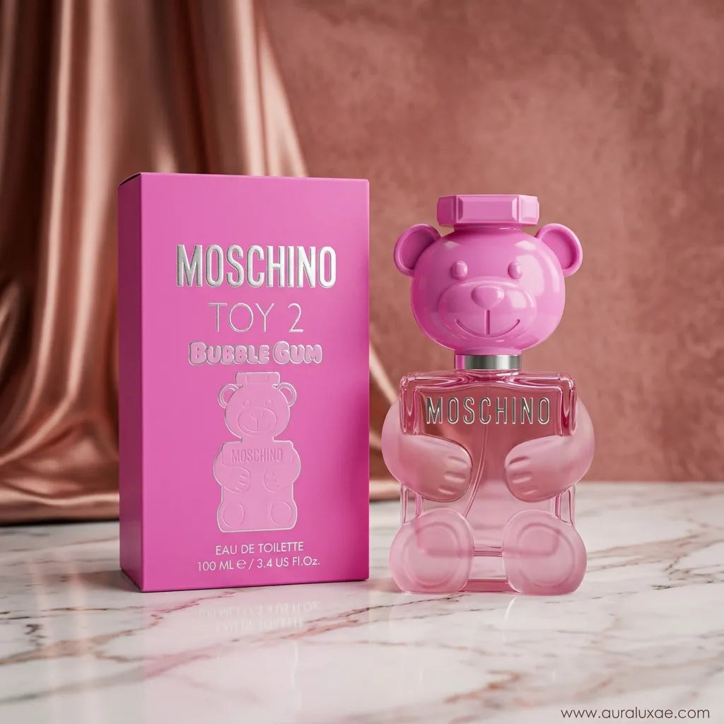 Moschino Toy 2 Bubble Gum EDT 100ml – Pink Teddy Bear Bottle Side View Sweet Perfume