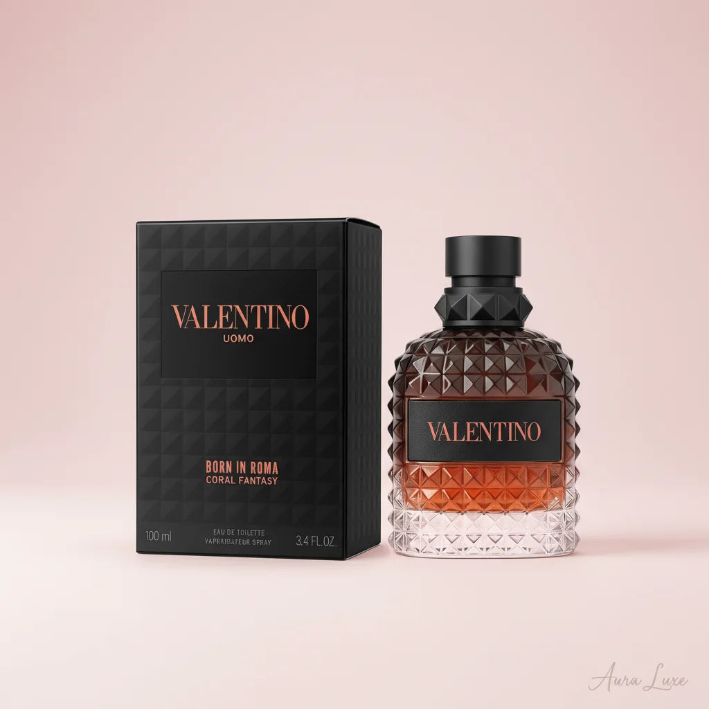 Valentino Uomo Born In Roma Coral Fantasy 100ml woody fruity Eau de Toilette for men by Aura Luxe