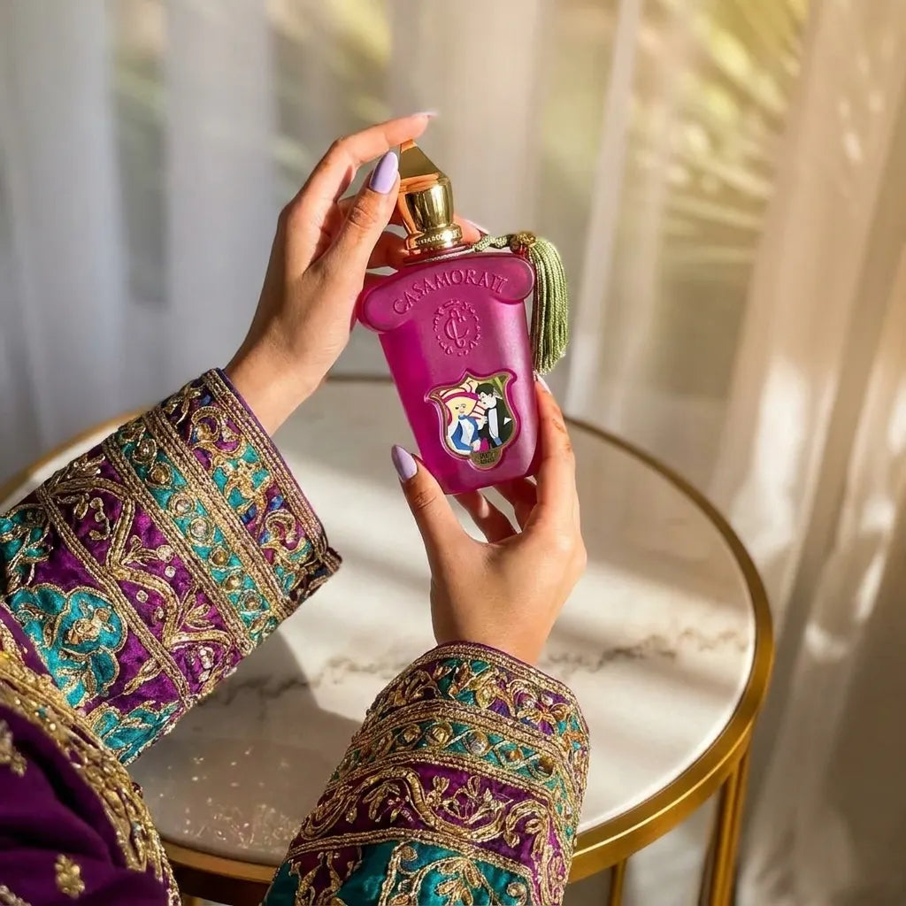 Xerjoff Casamorati Gran Ballo 100ml floral fruity gourmand Eau de Parfum closeup shot by Aura Luxe