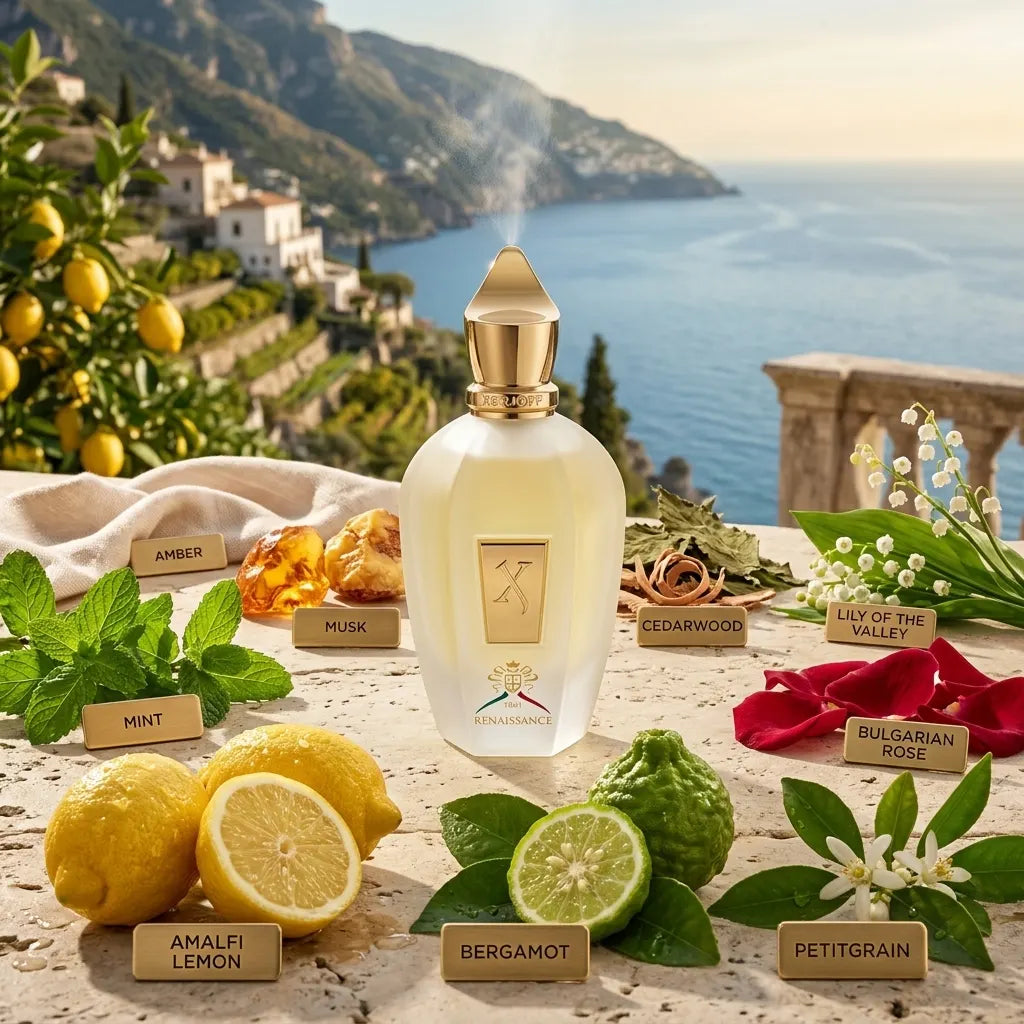 Xerjoff Renaissance Eau de Parfum 100ml UAE citrus aromatic unisex fragrance ingredients 