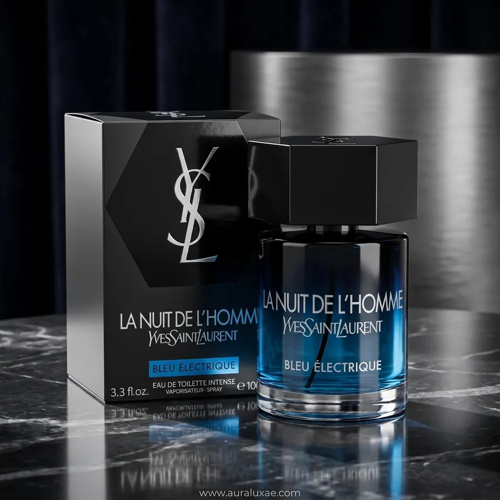 YSL La Nuit de L'Homme Bleu Électrique EDT 100ml Front View UAE